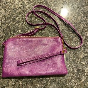 Purple crossbody purse